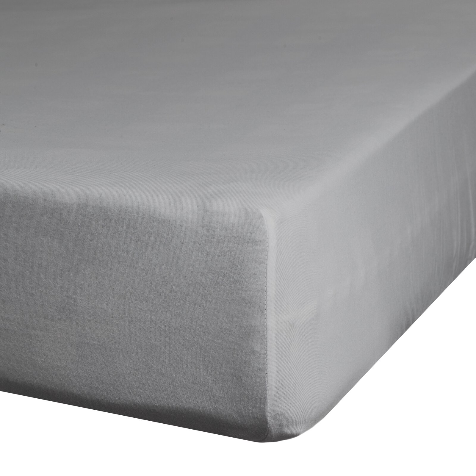 Plachta na posteľ zo saténovej bavlny s gumičkou - Nova/Diva, oceľová 160 x 200 cm